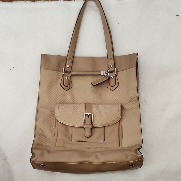 Coach Charlie Embossed Python Leather Tote Luxury Bag Old Money Quiet Luxury - Picture 3 of 16